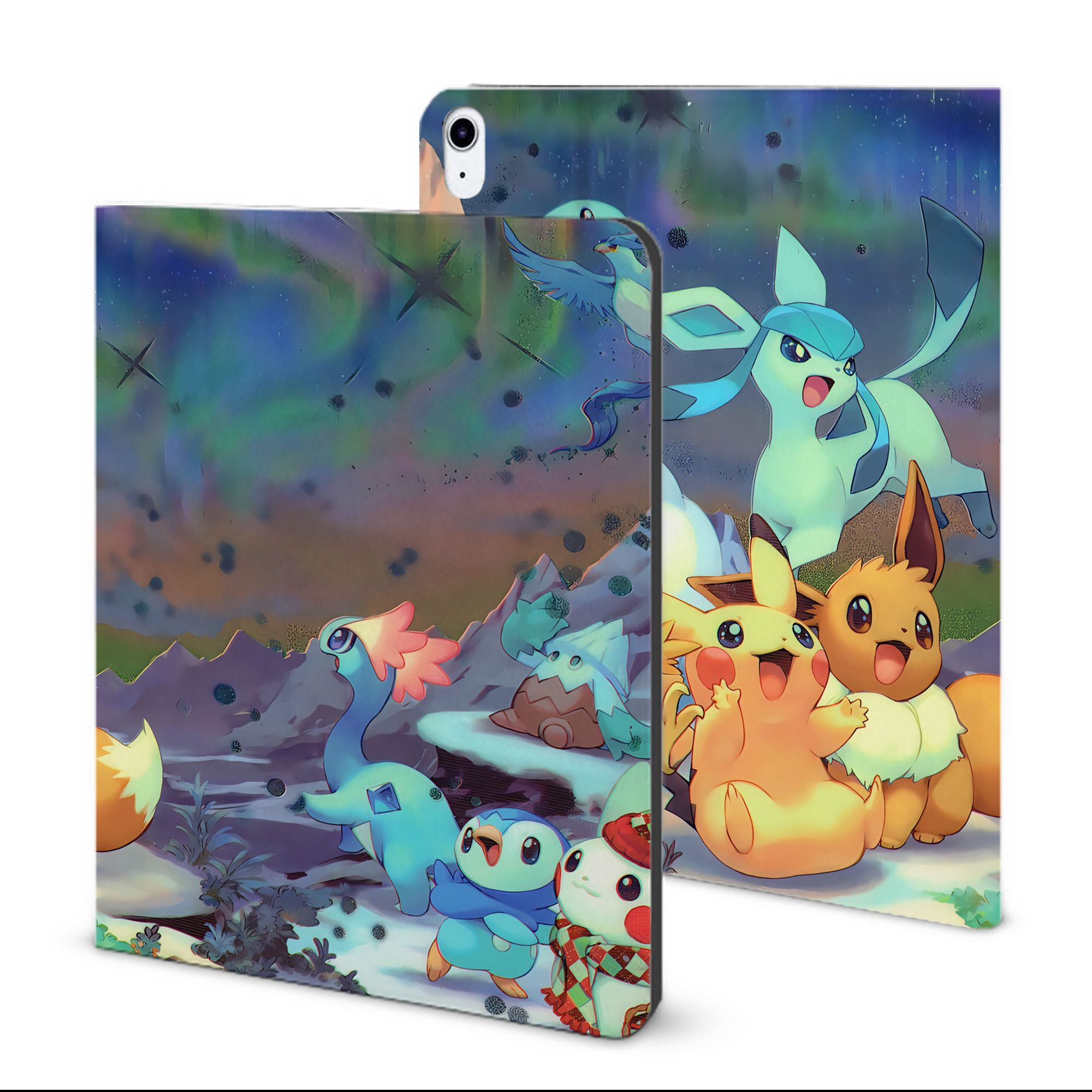 （画像用） ポケットモンスター Pokémon IPad ケース ブック型 PUレザー TPU 耐衝撃 軽量 薄型 ペン収納なし 全面保護 IPad 各モデル対応